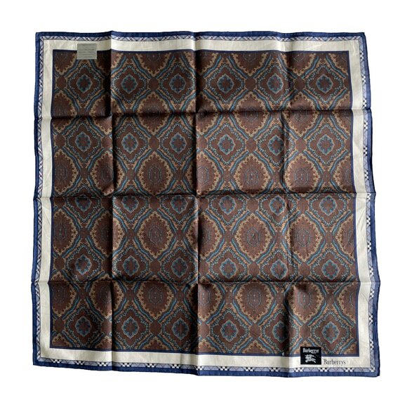 Vintage Burberrys Cotton Pocket Square Scarf – NWT – 17.75” Square - Picture 1 of 7